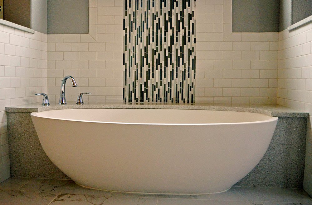 Custom bathroom with freestanding tub