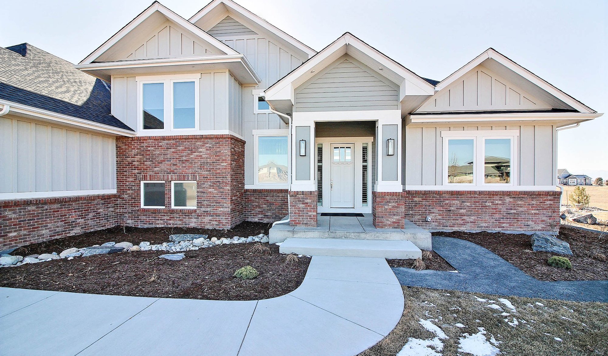 Custom home front exterior