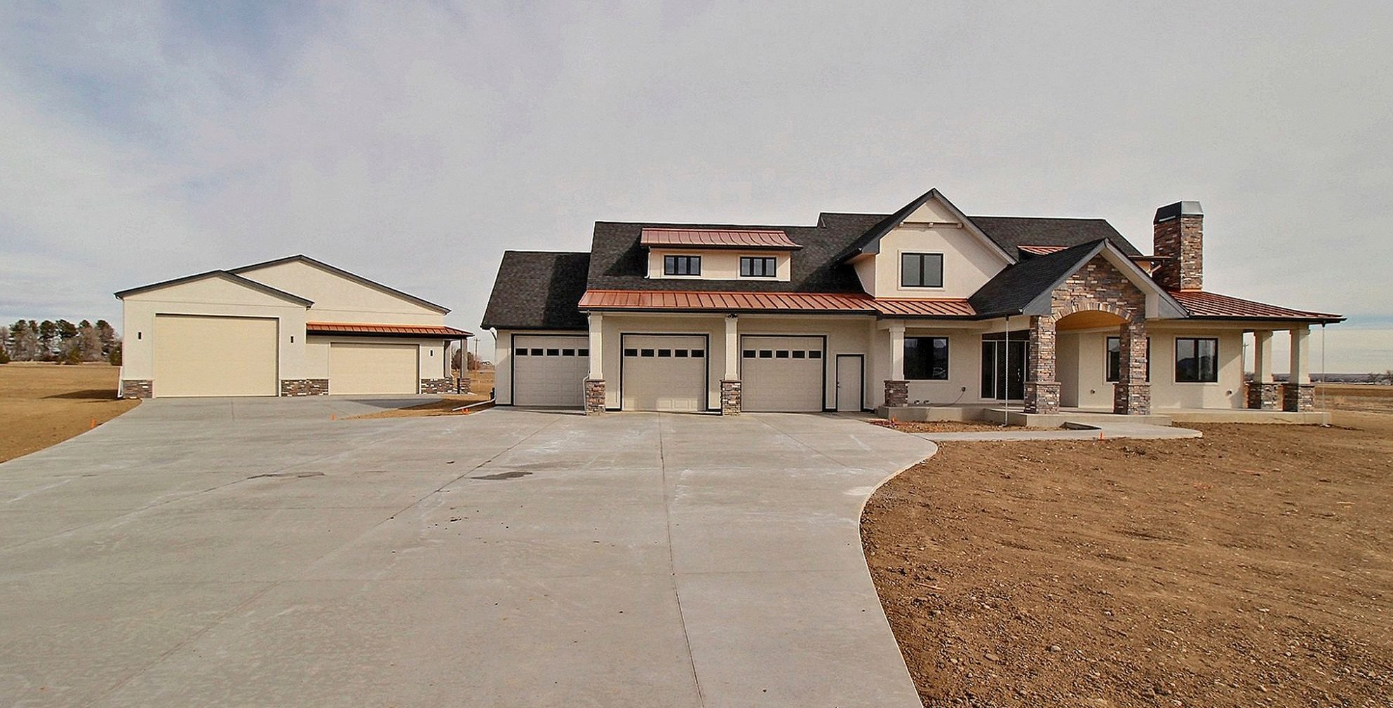 Custom home front exterior