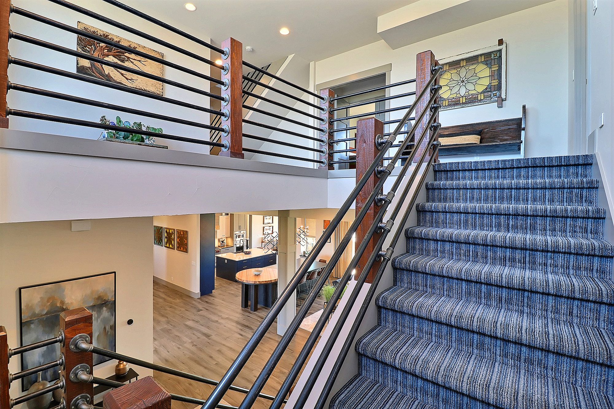 Custom staircase and landing