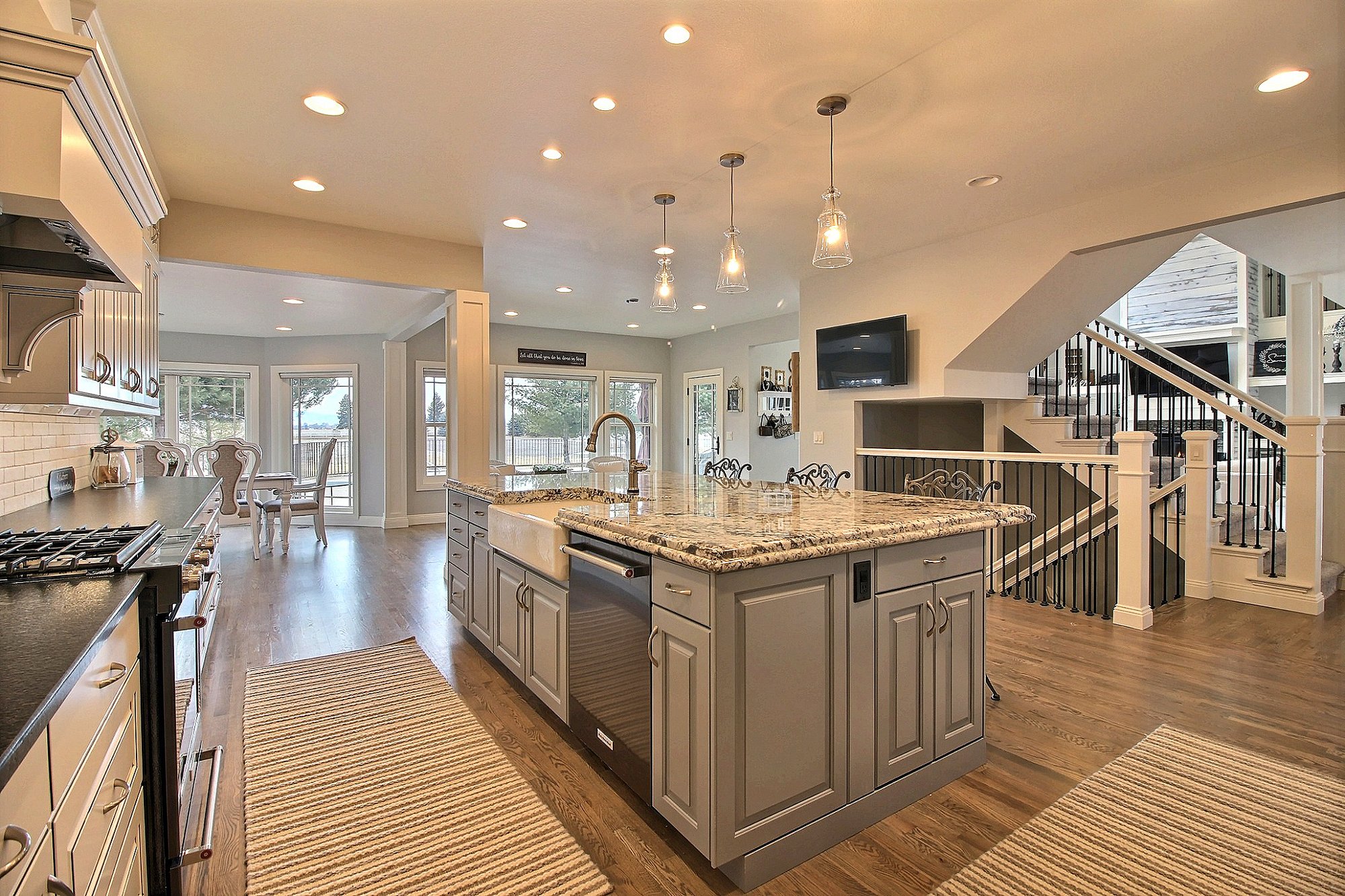 Custom kitchen with island